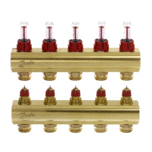 Danfoss Колектор FHF 5F з витратоміром (088U0525)