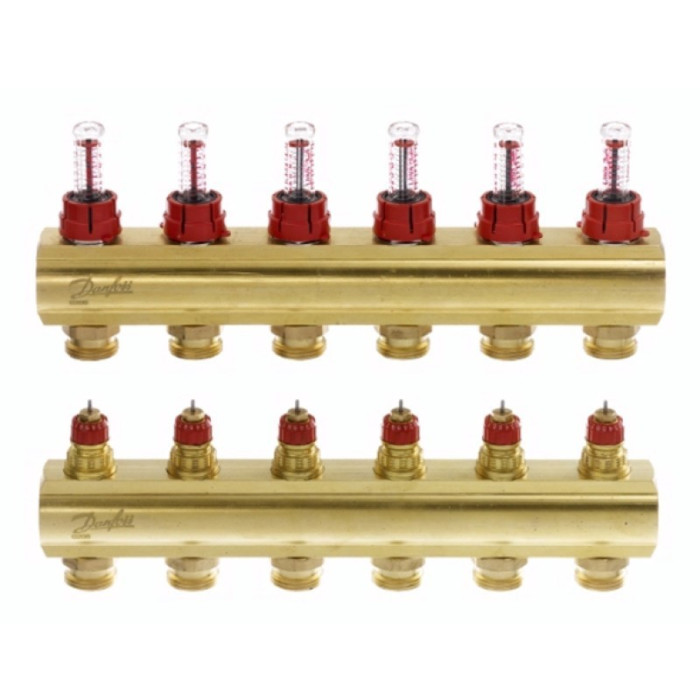 Danfoss Колектор FHF 6F з витратоміром (088U0526)