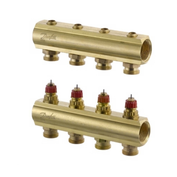 Danfoss Колектор FHF 4 без витратомірів (088U0504)