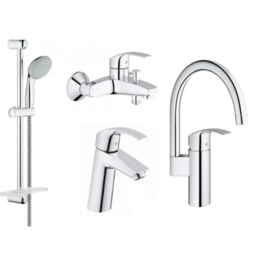 Grohe Eurosmart 123248MK набір змішувачів кухні та ванної M-Size (23324001+33300002+27926001+33202002)