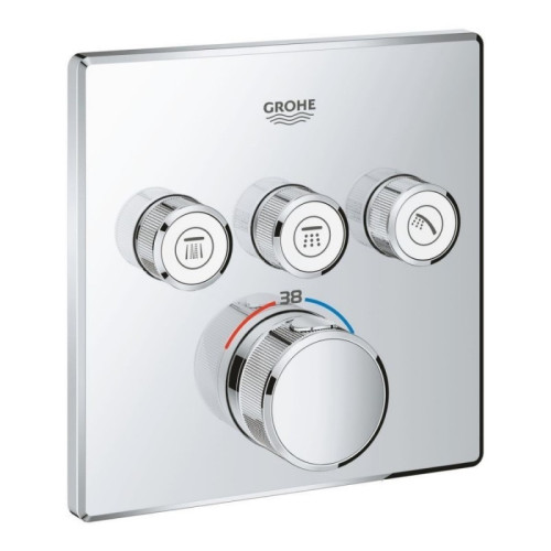 Grohe Grohtherm SmartControl 29126000 змішувач термостатичний вбудованого монтажу на 3 виходи