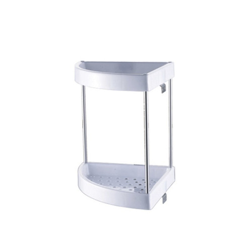 полиця 2-ярусна Potato P331-2 кутова пластикова 240*240*45 mm
