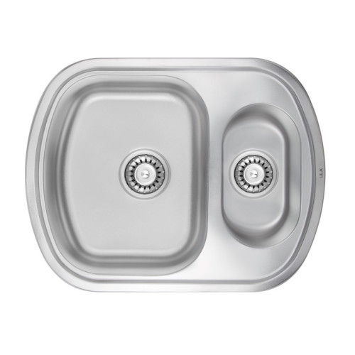 Мойка для кухни ULA 7703 ZS Satin 08 (мойка 6349 нерж.) двойная