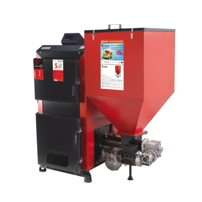 Стальной пеллетный твердотопливный котел Thermo Alliance Vulcan AUTO VASF 35
