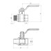 Кран шаровой SD Plus 1" 1/2 ВН для воды (рычаг) SD605NW40PN40