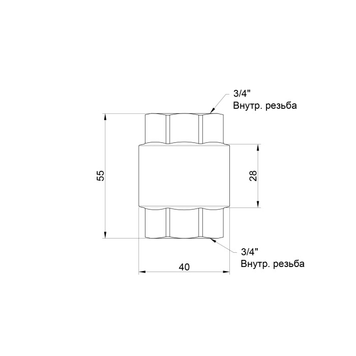 Обратный клапан SD Forte 3/4" SF240W20
