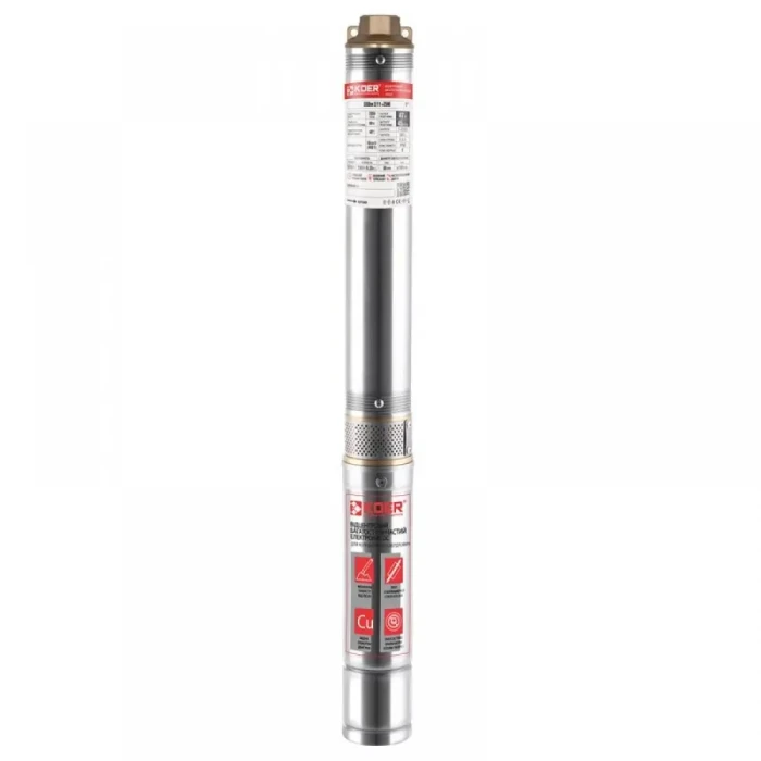 Насос скважинный KOER 2,5SDM 1,5/31 Н-85 м, Q-2.4м3, Р-5,5 кВт + 20м + пульт 1