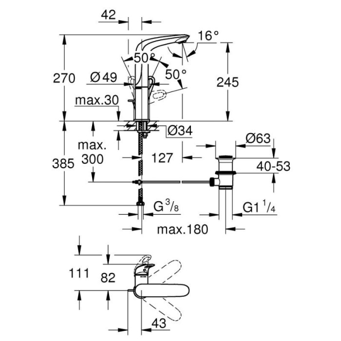 Змішувач для кухні Grohe Eurostyle 23569003