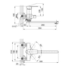 Смеситель для ванны Brinex 35W 005
