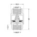 Обратний клапан Thermo Alliance Base 3/4"ВВ Slim с латунным штоком TAB240W20S