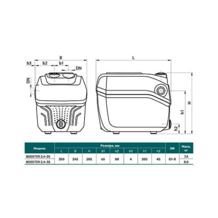 Станция NPO BOOSTER 2.4-35 6 м³/год, 190-650 Вт, 48м  WiFi