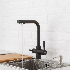 Змішувач для кухні Frap F4352-7 на дві води, чорний