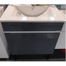 Тумба підвісна для умивальника 60-Q-Tap/Амальфи (комплект) ОМЕГА Barco Blanco (3дв) серая