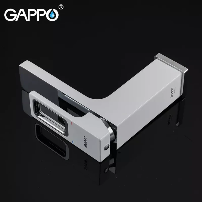 Змішувач для умивальника GAPPO G1017-8, білий/хром Змішувач для умивальника GAPPO G1017-8, білий/хром