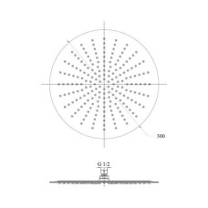 Лейка для верхнего душа Lidz Niagara 130 300 мм округлая LDNIA130NKS32451 Chrome