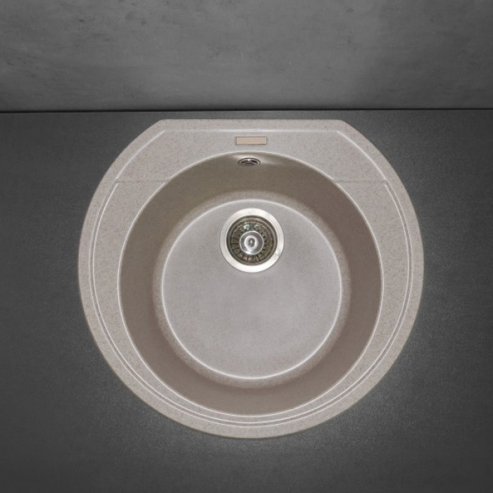 Мойка FANCY TULUZA 540х490х210 круг песок + сифон