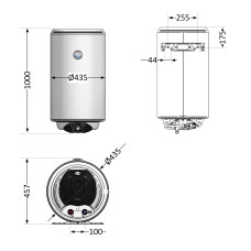 Электрический водонагреватель Thermo Alliance Spectra 100 л  вертикальный, сухой керамический ТЭН 2,0 кВт