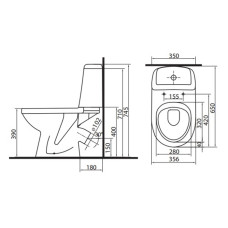 Унітаз Kolo SOLO 79232000 з сидінням з поліпропілену