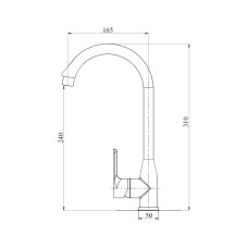 Смеситель для кухни Brinex 35W 007