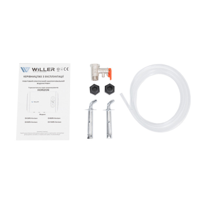 Бойлер Willer EH80RI белый, мокрый тэн, горизонтальный Бойлер Willer EH80RI белый, мокрый тэн, горизонтальный