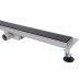 IT02-FT24/700 BG ITAL Душовий трап 700 мм,ЗАГАРТОВ. СКЛО,комбін.затвор, Black Glossy (блістер) {5/1}