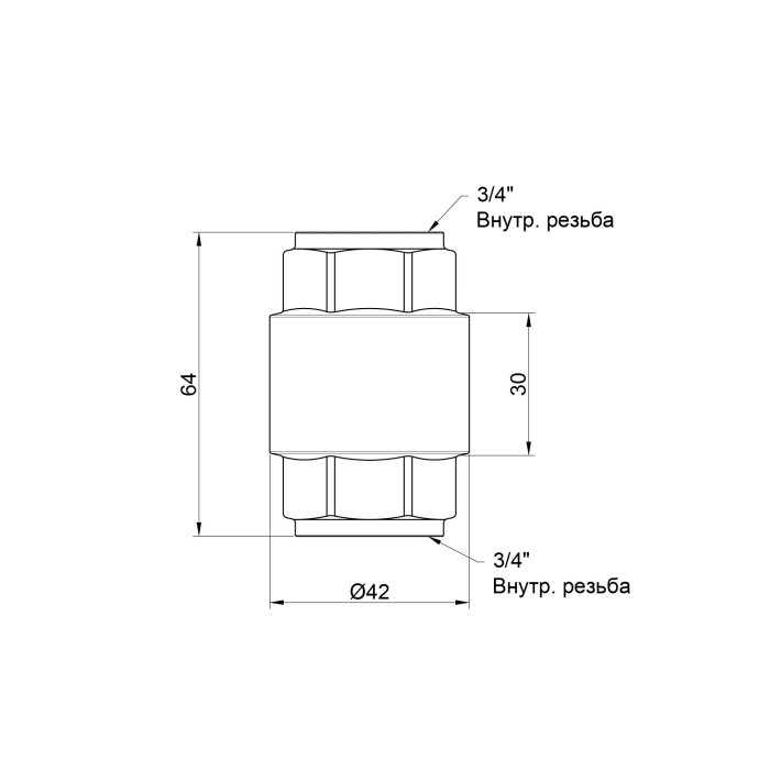 Обратный клапан SD Forte 3/4" EURO SF247W20
