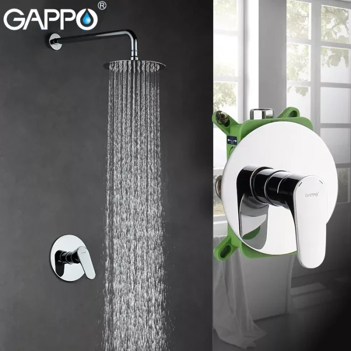Вбудований змішувач для душу GAPPO G7101, хром