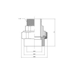 Американка из полипропилена Thermo Alliance 40х1" 1/4 НР
