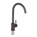 Смеситель для кухонной мойки Qtap Titanium D007FBL U-образный PVD (k35) черный-мат