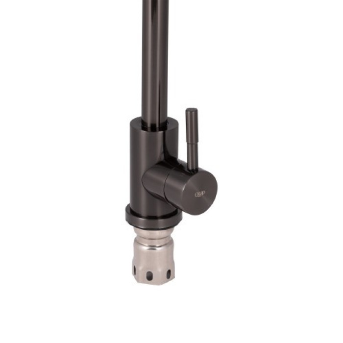 Смеситель для кухонной мойки Qtap Titanium D007FBL U-образный PVD (k35) черный-мат Смеситель для кухонной мойки Qtap Titanium D007FBL U-образный PVD (k35) черный-мат