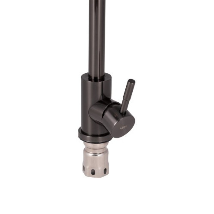 Смеситель для кухонной мойки Qtap Titanium D007FBL U-образный PVD (k35) черный-мат Смеситель для кухонной мойки Qtap Titanium D007FBL U-образный PVD (k35) черный-мат
