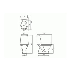 Унитаз компакт Kolo MODO 3/6 L39004000 с дюропластовым сиденьем с микролифтом