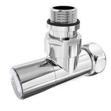 Кран для полотенцесушителя угловой обычный хром 1/2х3/4 Luxon (комплект-2шт)