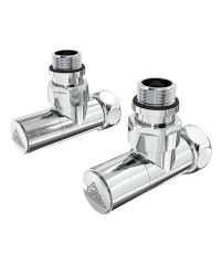 Кран для полотенцесушителя угловой обычный хром 1/2х3/4 Luxon (комплект-2шт)