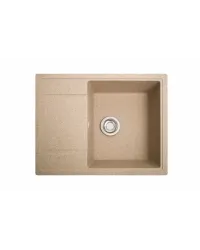 Мойка Solid Optima 650х510х200 прямоугольная Песочный + сифон