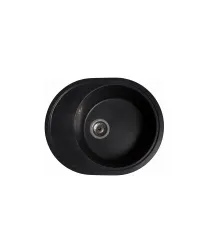 Мойка Solid Comfi 580х470х215 овал антрацит + сифон