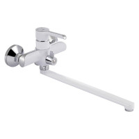 Змішувач для ванни Q-TAP Grand WCR 005, білий із хромом, довгий поворотний вилив 320 мм