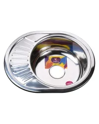 Мойка для кухни Mira из нержавеющей стали MR 5745 P Polish 570x450мм овальная врезная глянцевая 0.8мм