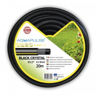 Шланг для полива 20 метров AQUAPULSE Black Crystal 1/2" + Лейка в подарок
