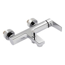 Смеситель для ванны короткий гусак Q-TAP Stěnava, литой, хром