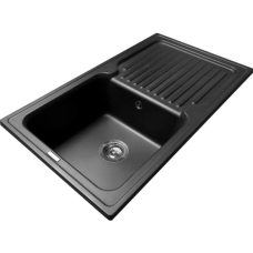 Мойка MiraGGIO ORLEAN  510x541x215 прямоугольная black shine + сифон