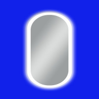 Дзеркало зі світлодіодною LED підсвіткою  овальне 55х100 AURA СД-33 сенсор, ambient,  без кнопки