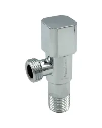 Кран угл. хром 1/2 х1/2  С 401  Aquastrong квадр.