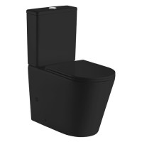 Компакт підлоговий з сидінням Slim Soft Close, чорний матовий  VOLLE Nemo Black Rimless  13-17-377
