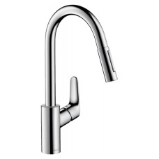 Смеситель для кухни HANSGROHE FOCUS M41, однорычажный 240, с вытяжным душем, хром
