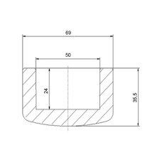 Заглушка з поліпропілену Blue Ocean 50