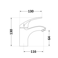 Смеситель для раковины Lidz Mars 001F (k40) LDMAR001CRM34871 Chrome