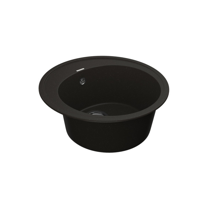 Мийка для кухні Vankor Sity SMR 01.50 Black кругла з сифоном