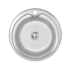 Кухонная мойка Brinex 510-D 0,8 мм Satin (BRIN510SAT08)