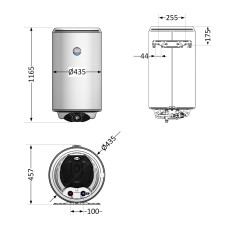 Электрический водонагреватель Thermo Alliance Spectra 120 л  вертикальный, сухой керамический ТЭН 2,0 кВт